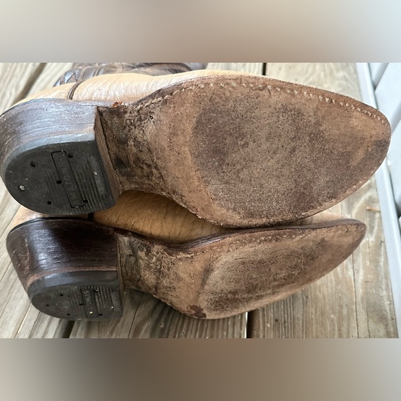 Olathe Boot Co. Brown and Tan Heeled Boots - Picture 9 of 9